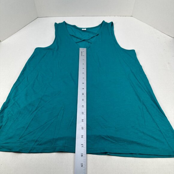 Old Navy Women's Size Small Top Tank Sleeveless Teal Preowned - Picture 8 of 10